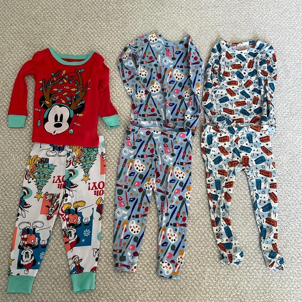 Bundle of Larkspur, Disney and Baby Gap pajamas